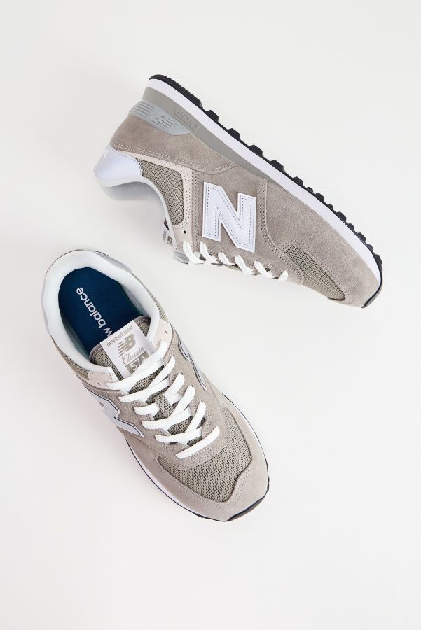 Slide View: 1: New Balance Grey 574 Trainers