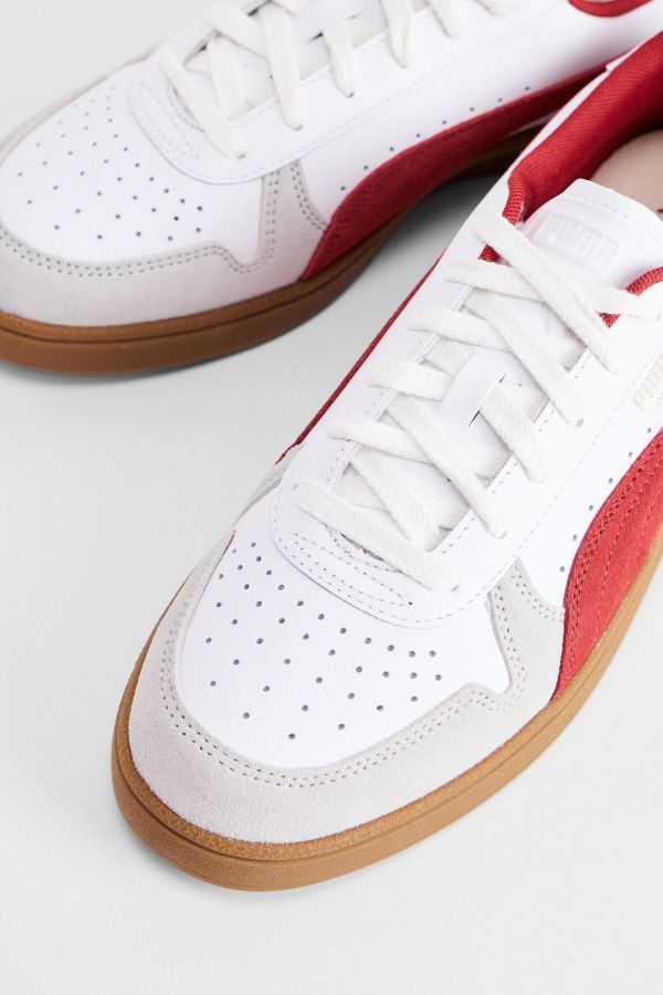 Slide View: 4: PUMA White & Red Indoor Trainers