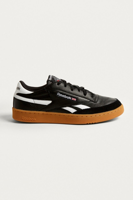 reebok black trainers gum sole