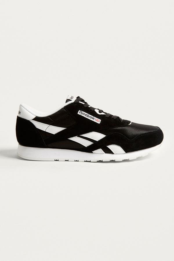 reebok classic nylon black white
