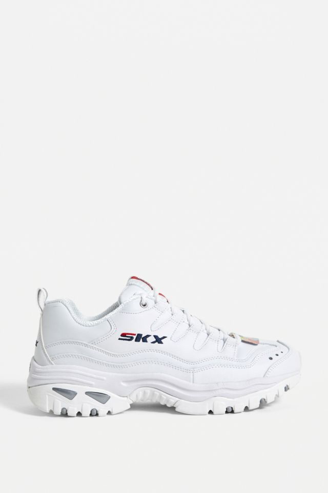 Skechers Energy Timeless White Trainers | Urban Outfitters UK