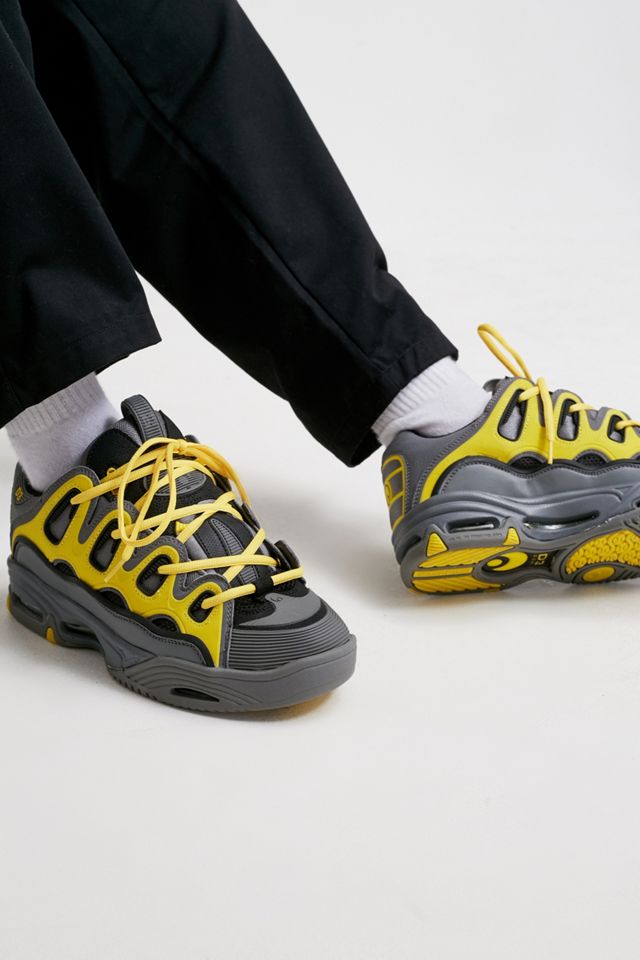 Osiris D3 2001 Charcoal and Yellow Skate Trainers Urban Outfitters UK