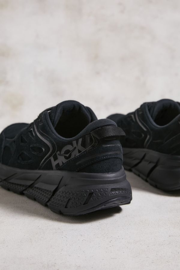 Vista diapositiva: 4: HOKA scarpe da ginnastica Clifton L in pelle scamosciata nera