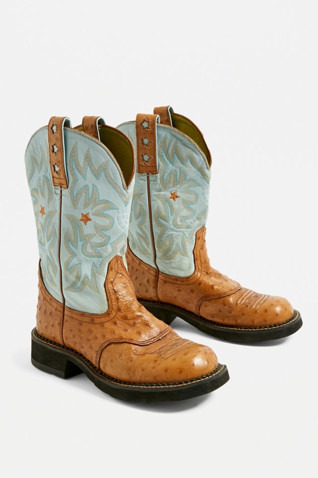 Urban Renewal OneOfAKind Baby Blue Cowboy Boots Urban Outfitters UK