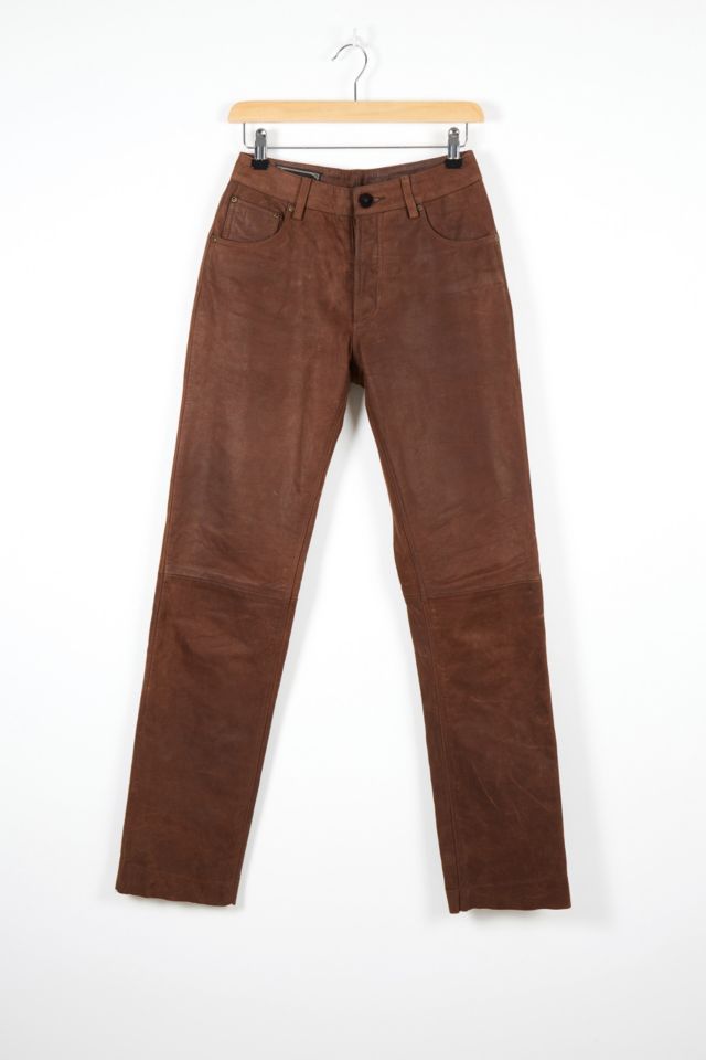Urban Renewal One-Of-A-Kind Tomahawk Brown Leather Trousers | Urban ...