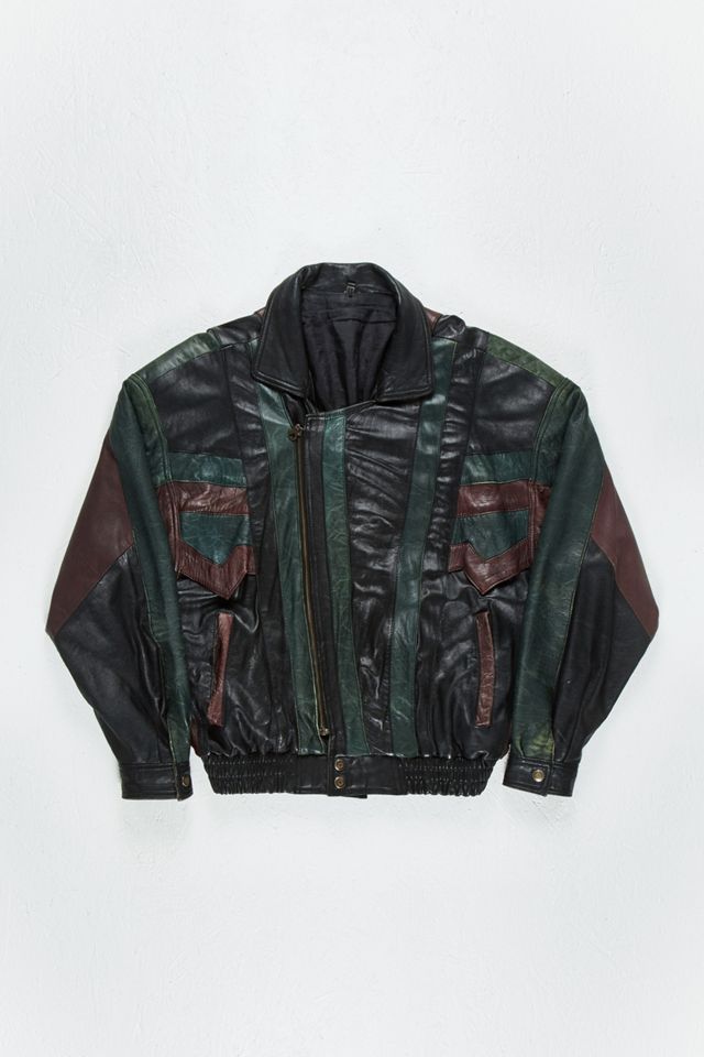 Urban Renewal OneOfAKind Collared Leather Jacket Urban Outfitters UK