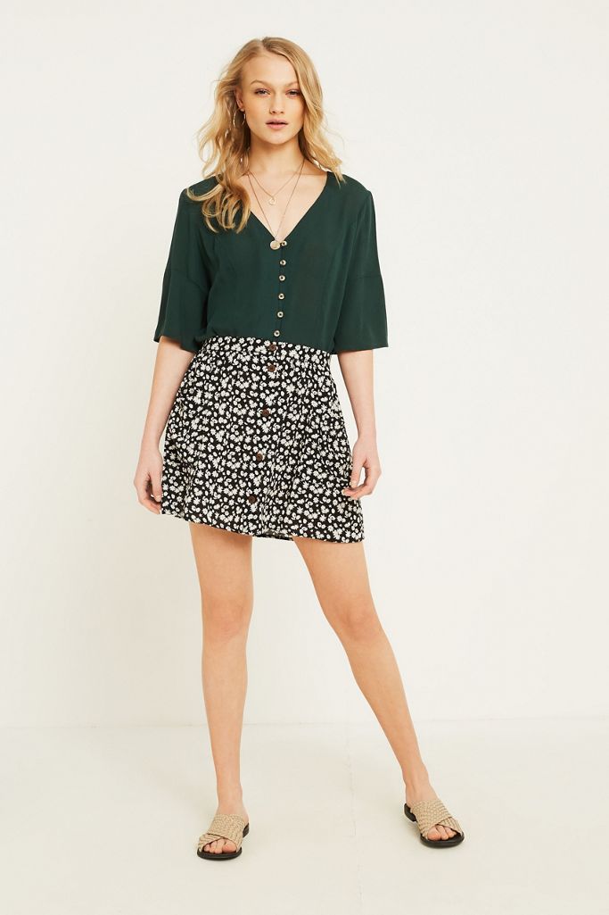 Mini Robe Évasée Sans Bretelles à Carreaux Marine - Urban Outfitters / Urban Renwal - Taille M