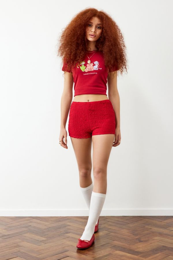 Slide View: 3: Archive At UO Red Lace Bloomer Shorts