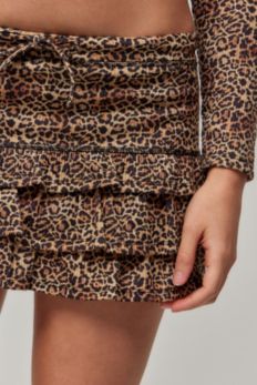 Slide View: 2: Archive At UO Leopard Print Rara Mini Skirt