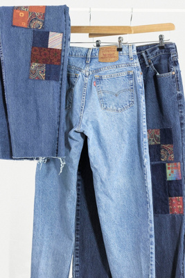 levi's patchwork jeans