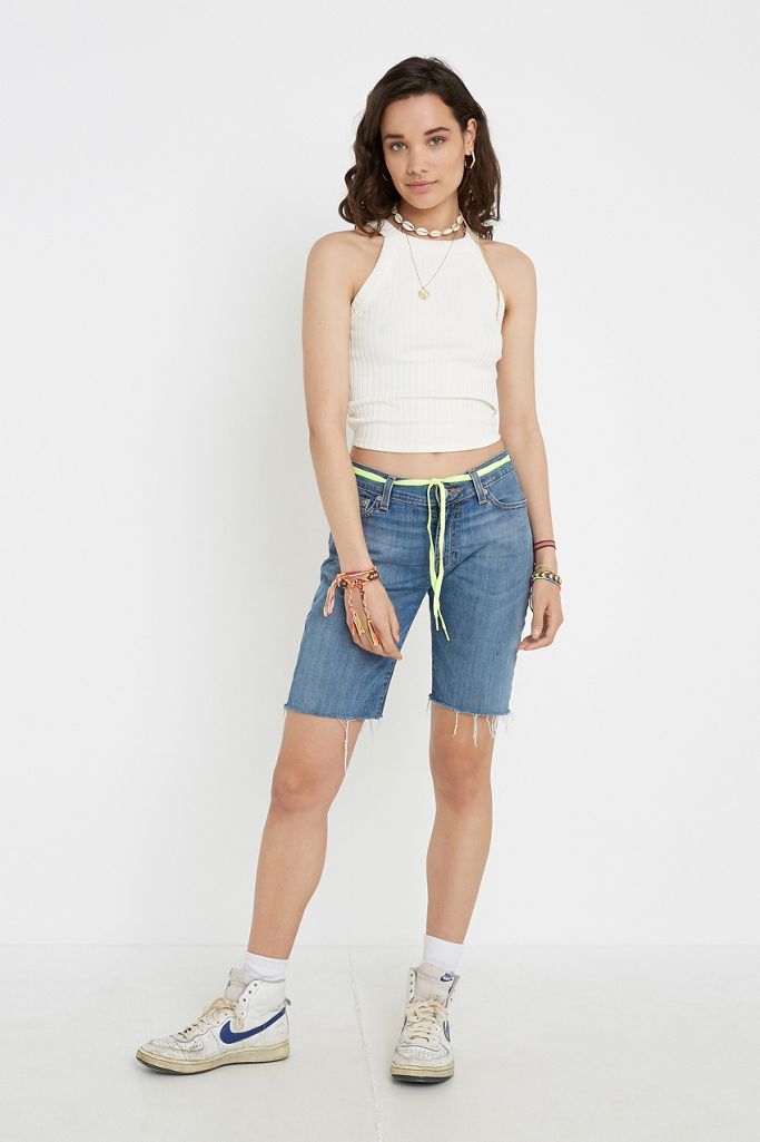 Urban Renewal Remade From Vintage Levi's Denim Cycling Shorts Urban