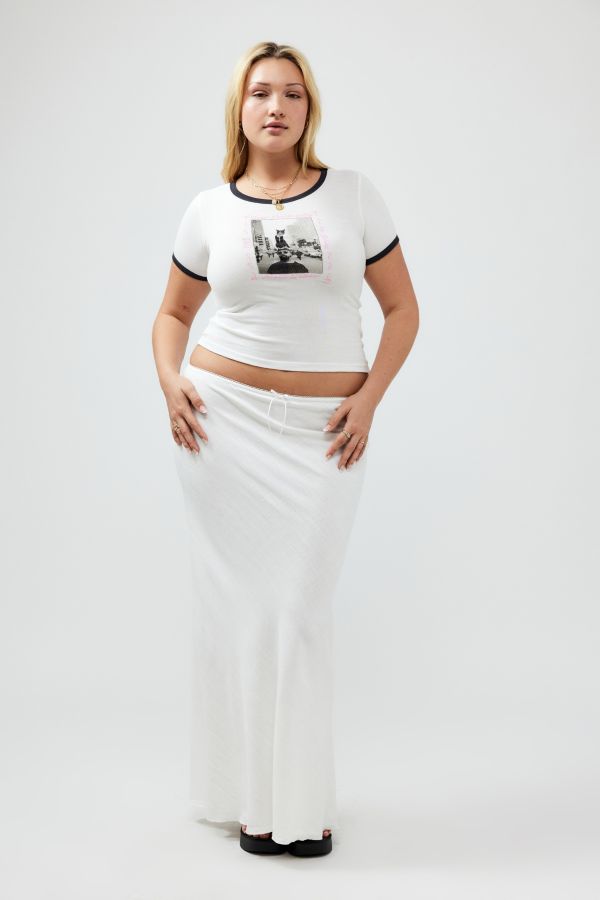 Slide View: 10: Archive At UO Lizzie White Linen Maxi Skirt