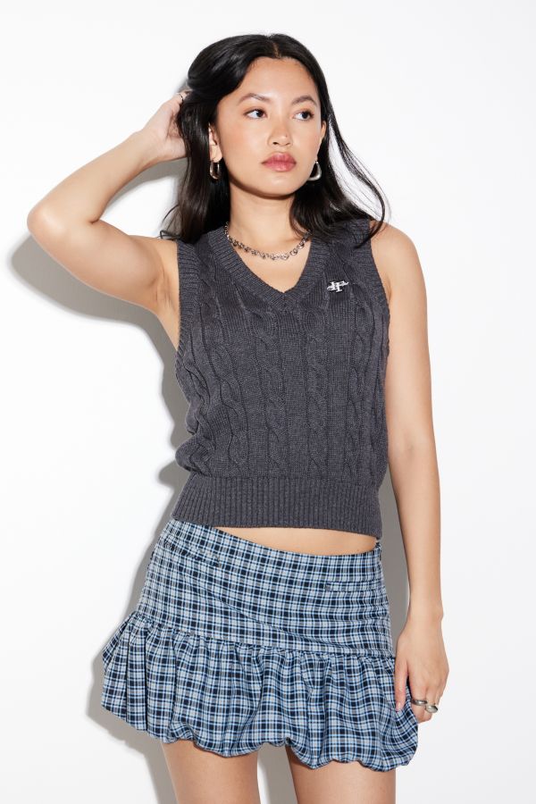 Slide View: 1: Archive At UO Dawson Check Bubble Mini Skirt