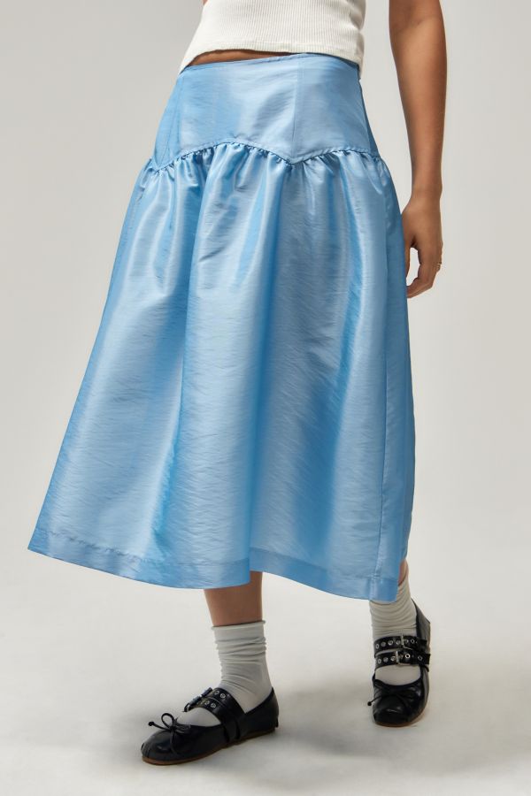 Slide View: 1: Archive At UO Blau Taft Remi Midi Rock