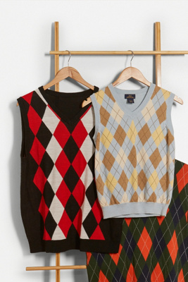 argyle knit vest