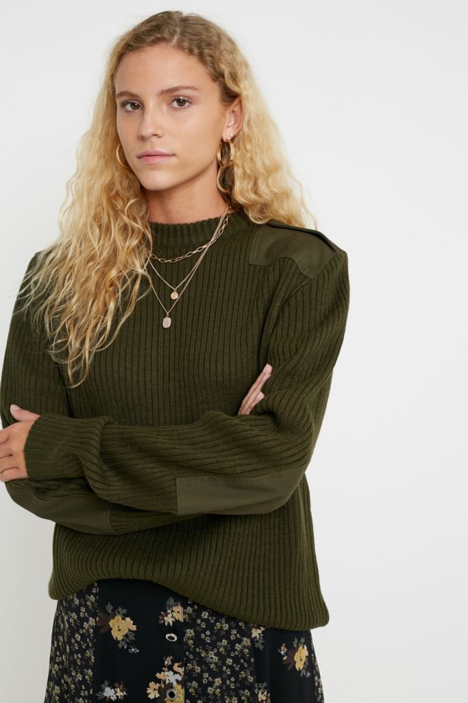Urban Renewal Salvaged Deadstock Olive Jumper | Urban Outfitters UK