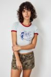 Thumbnail View 3: Archive UO - T-shirt court aux bordures contrastantes Lillies