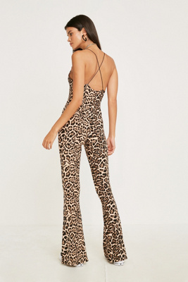 urban outfitters leopard jumpsuit