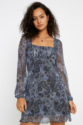 paisley mini dress