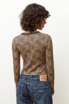 Slide View: 4: Archive At UO Leopard Print Cardigan