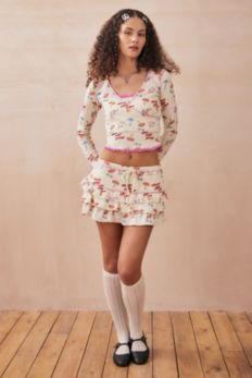 Vista diapositiva: 3: Archive At UO Fungo Pointelle Crop Top