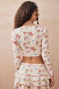 Vista diapositiva: 4: Archive At UO Fungo Pointelle Crop Top