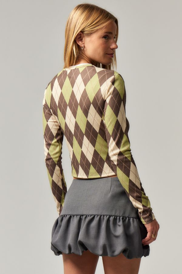 Slide View: 4: Archive bei UO Argyle Strickjacke