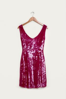 bright pink sparkly dress