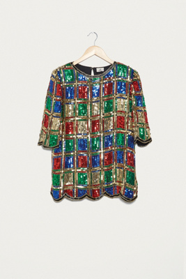 colourful sequin top
