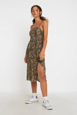 urban outfitters green slip dress