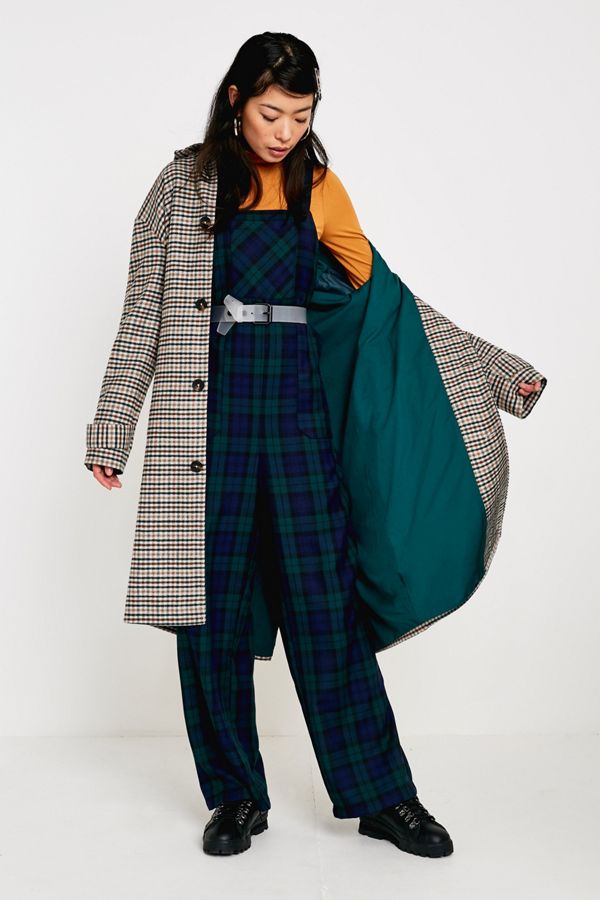 Urban Renewal Remnants Tartan Plaid Dungarees Urban Outfitters UK
