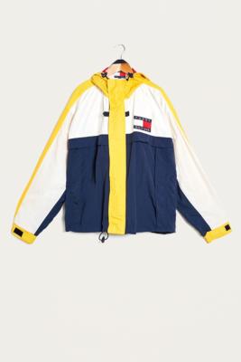 tommy hilfiger blue and yellow jacket