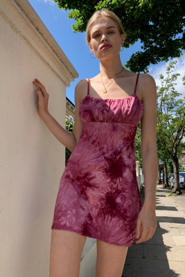 urban outfitters pink slip dress