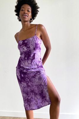 purple slip dress