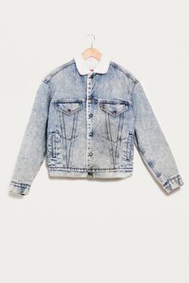 levi's acid wash denim trucker jacket