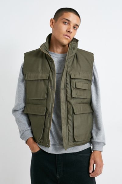 Urban Renewal Vintage Khaki Utility Gilet Urban Outfitters Uk