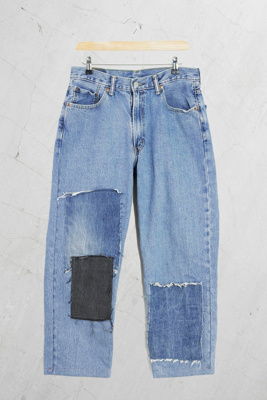 patchwork jeans mens