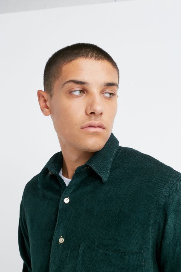 Urban Renewal Vintage Dark Green Corduroy Shirt | Urban Outfitters UK