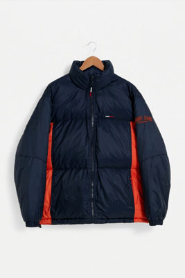 orange and blue tommy hilfiger jacket