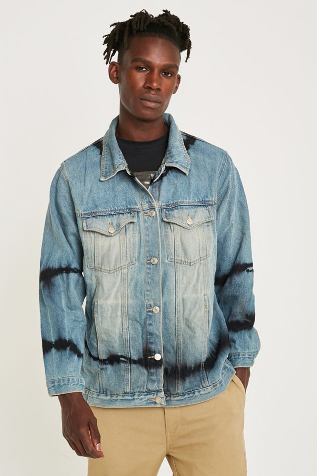 Urban Renewal Remade Bleached TieDye Denim Jacket Urban Outfitters UK