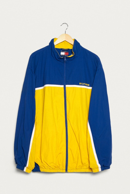 yellow and blue tommy hilfiger jacket