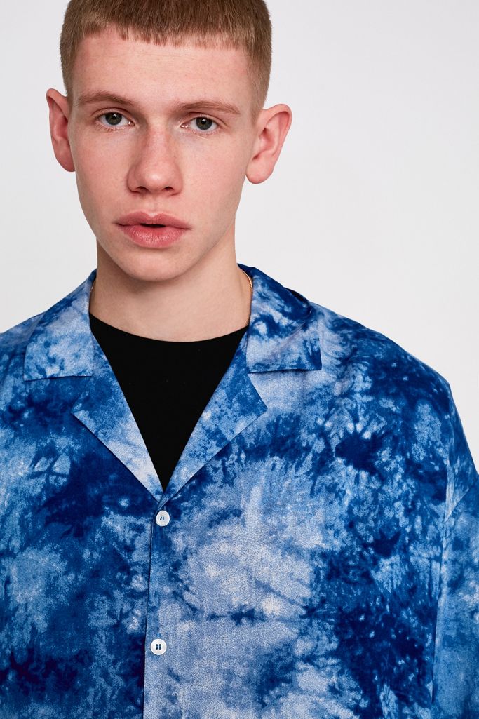 Urban Outfitters Archive Blue TieDye Print Shirt Urban Outfitters UK