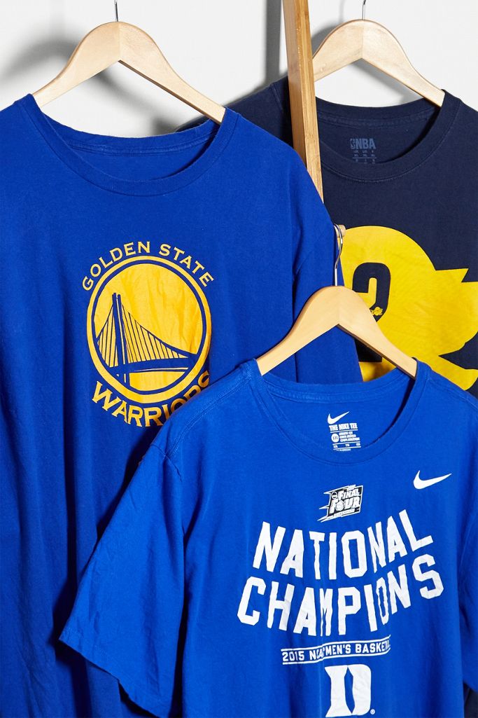 Urban Renewal Vintage Blue Graphic Sports TShirt Urban Outfitters UK