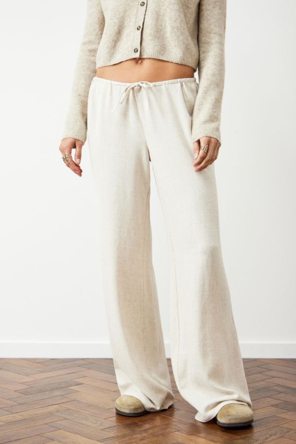 Slide View: 1: Archive At UO Natural Linen Hazel Trousers