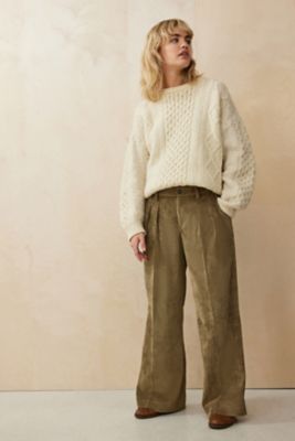 Archive At UO Olive Corduroy Ash Low Rise Trousers