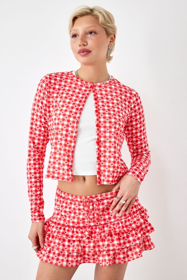 Vista de diapositivas: 5: Urban Renewal Made From Remnants Heart Gingham Rara Mini Skirt