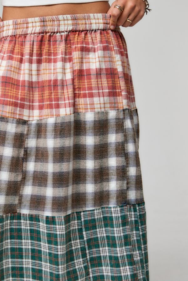 Slide View: 2: Urban Renewal Made From Remnants Patchwork Midi Skirt