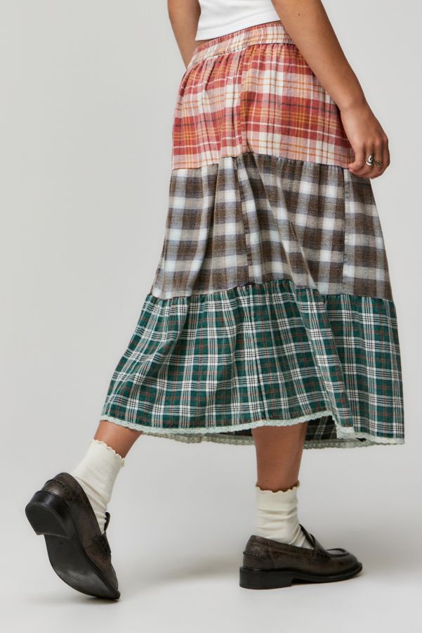 Slide View: 4: Urban Renewal Made From Remnants Patchwork Midi Skirt