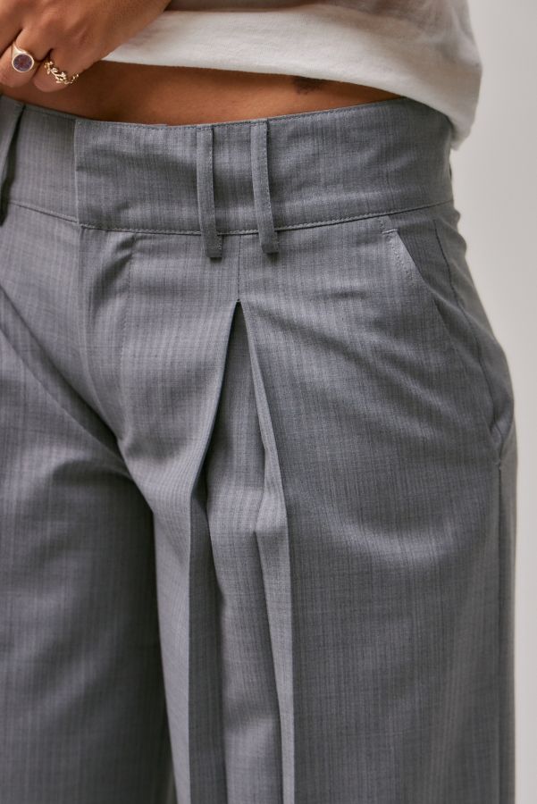 Slide View: 3: Urban Renewal Made From Remnants Grey Ama Stripe Trousers