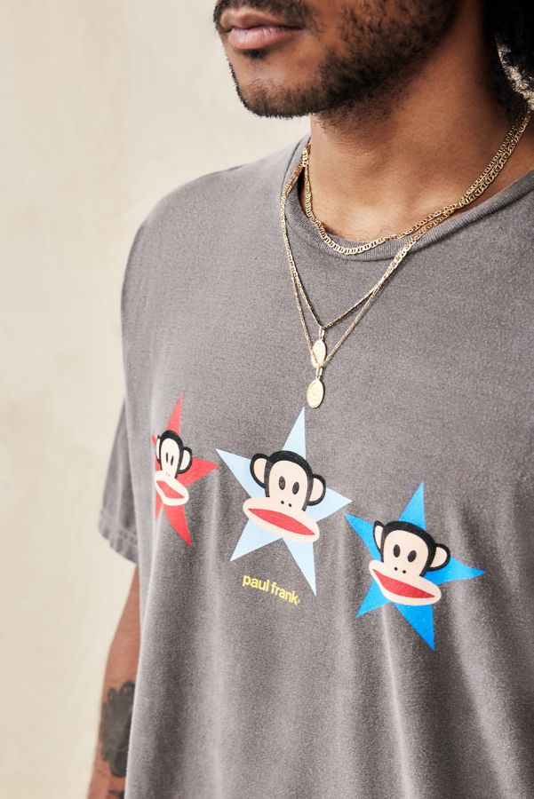 Slide View: 2: T-Shirt Paul Frank Marron Logo Étoile